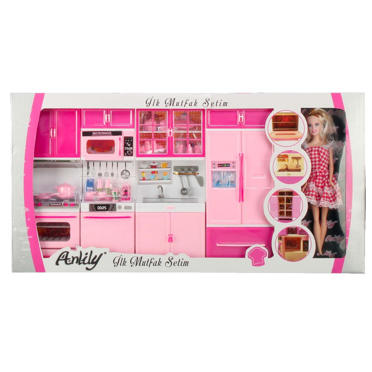 Anlily İlk Mutfak Setim Bebekli 4'lü Set