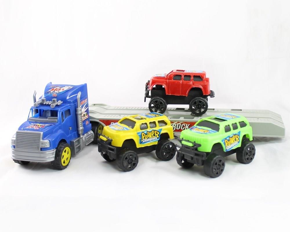 Sürtmeli Araba Taşıyan Oyuncak Çekici Tır