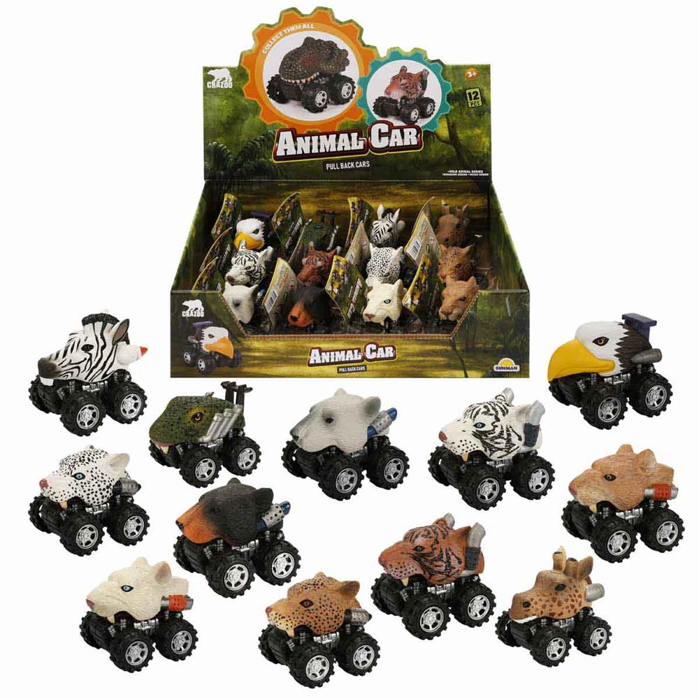 Crazoo Hayvan Figürlü Çek Bırak Araba