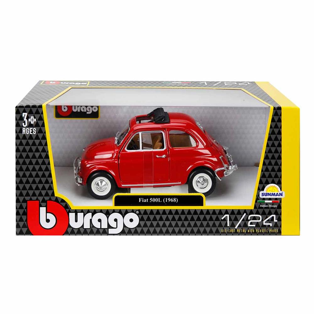 S00022099 BURAGO 1/24 FİAT 500L 1968 KIRMIZI -SUN
