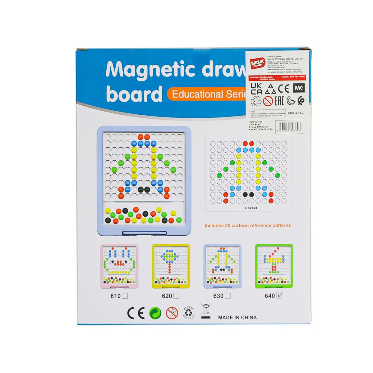 640 STEAM MANYETİK RENKLİ ÇİZİM TAHTASI