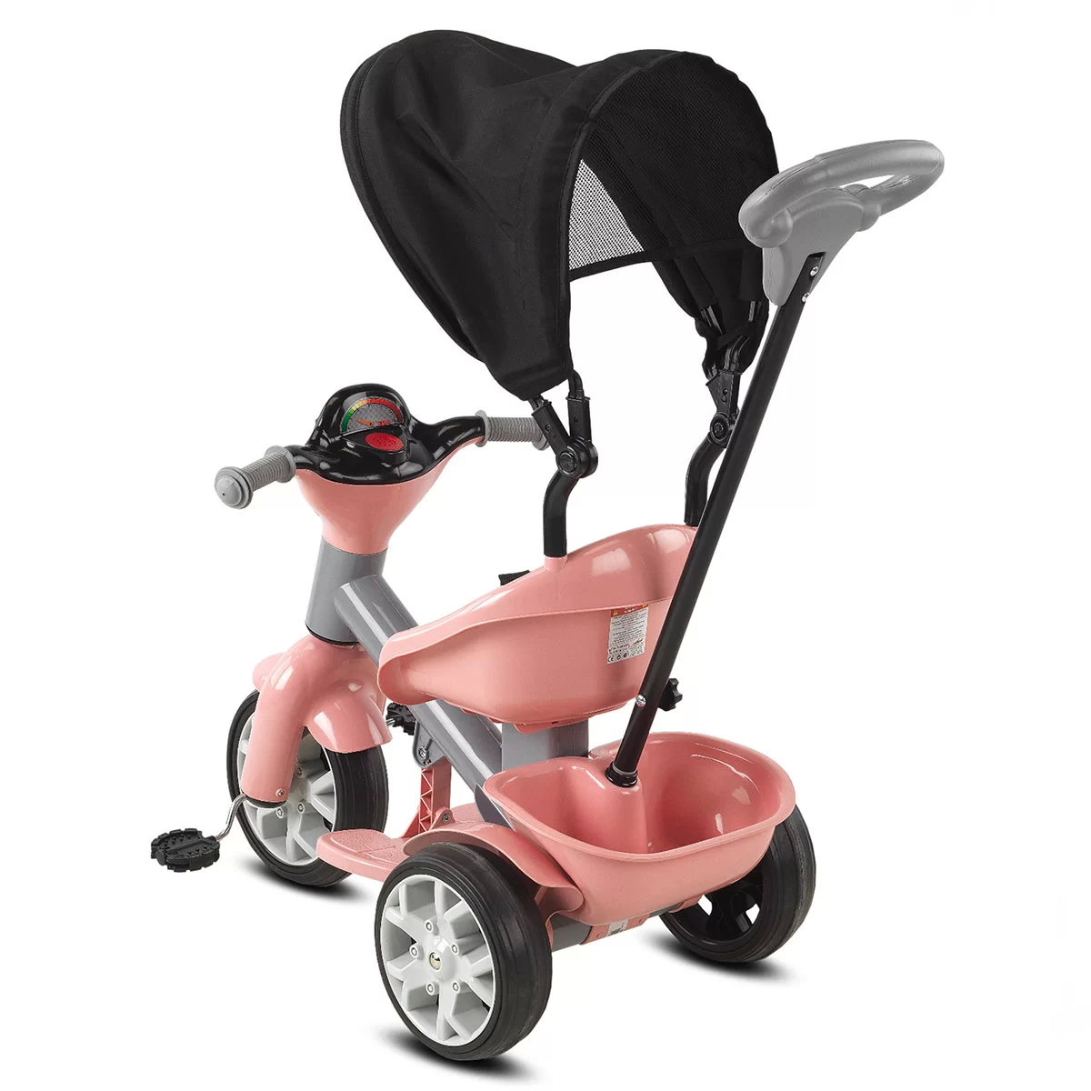 Babyhope Bobo Speed Tenteli Bisiklet Pembe Gri