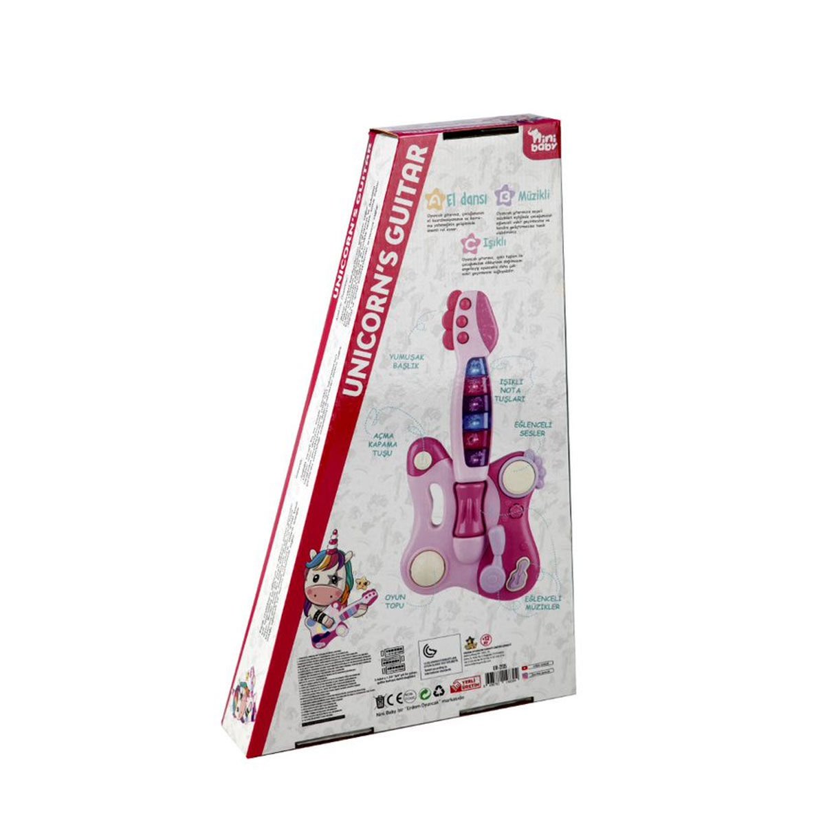 ER-205 NİNİ BABY GİTAR UNİCORN IŞIKLI SESLİ MÜZİKLİ