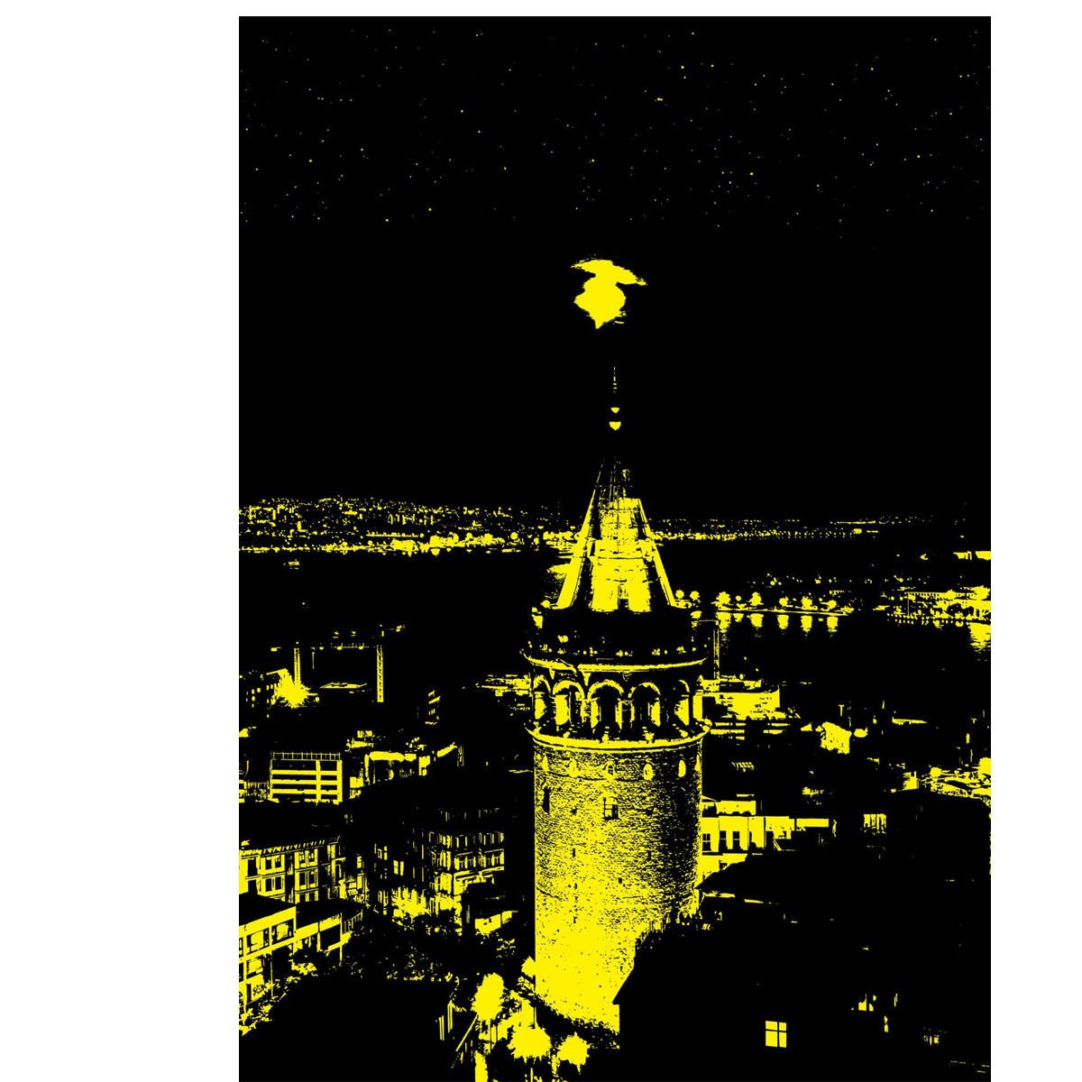 5241 Galata Kulesi 1000 Parça Neon