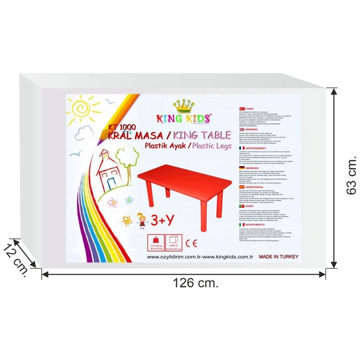 Kral Masa Plastik Ayaklı Yeşil