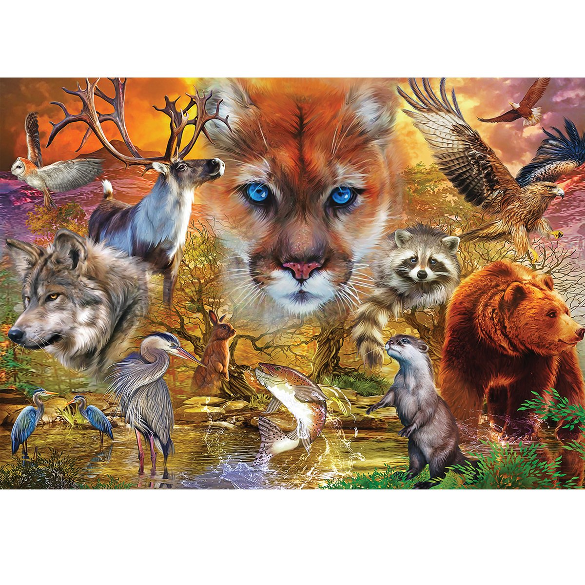 20567 KS, North American Animals, 1000 Parça Puzzle