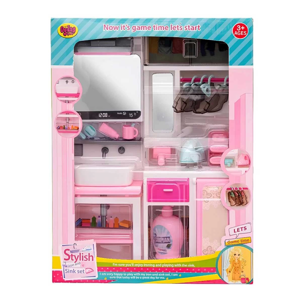 Kutuda 2'li Lavabo Ütü Masası Seti