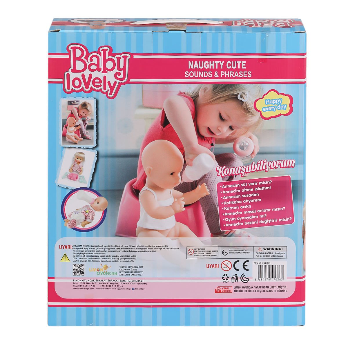 LMN202 Altını Islatan Erkek Bebek -Limon Oyuncak