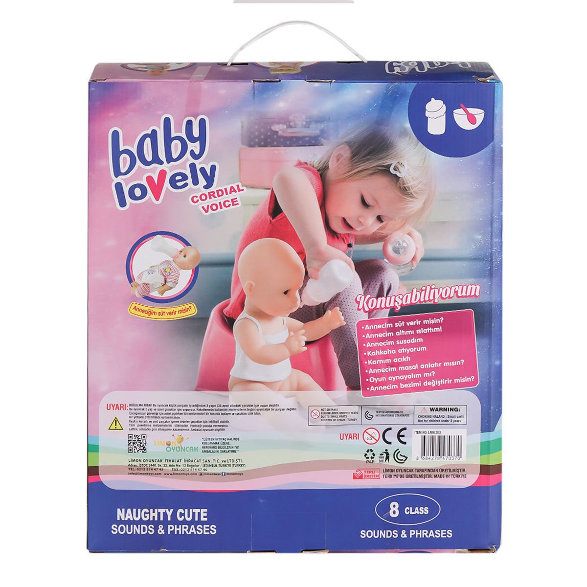 LMN203 Altını Islatan Kız Bebek -Limon Oyuncak