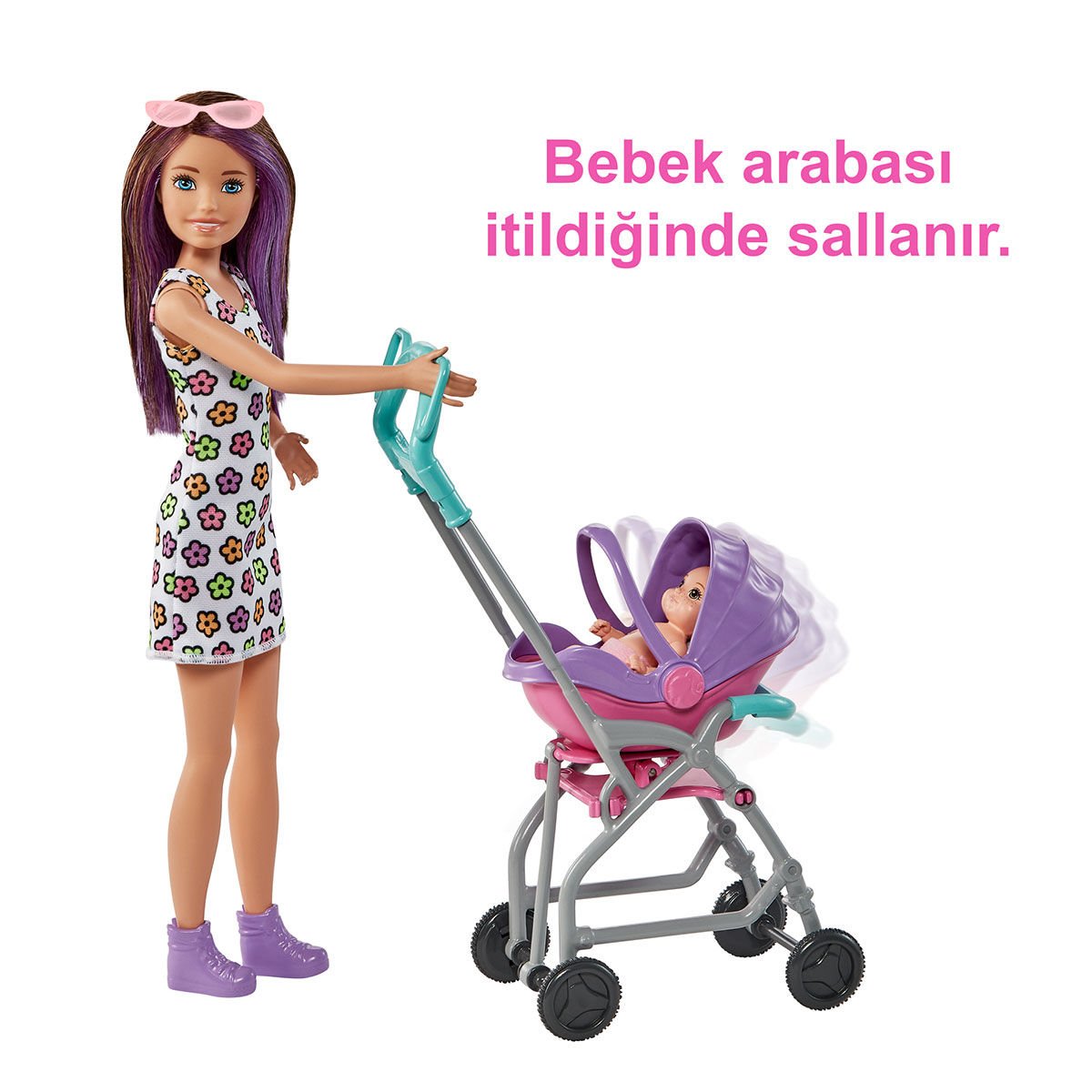 GXT34 Mor Saçlı Skipper Bebek Bakıcısı ve Oyun Seti