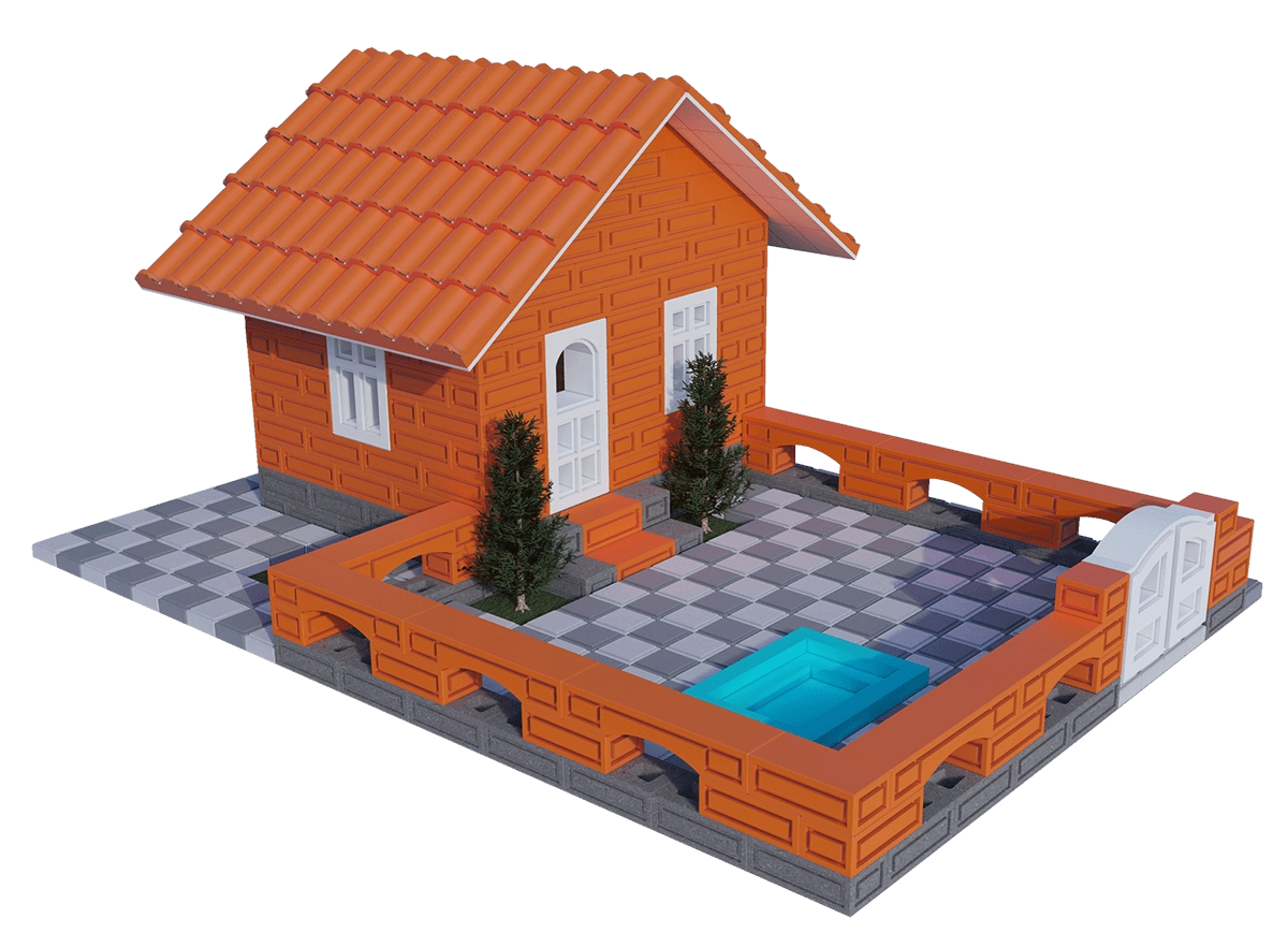 Minyatür Tuğla Yazlık Evi