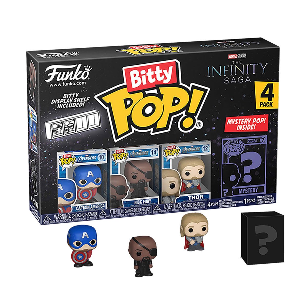 71503 Funko Bitty POP: Marvel- Capt. America 4PK