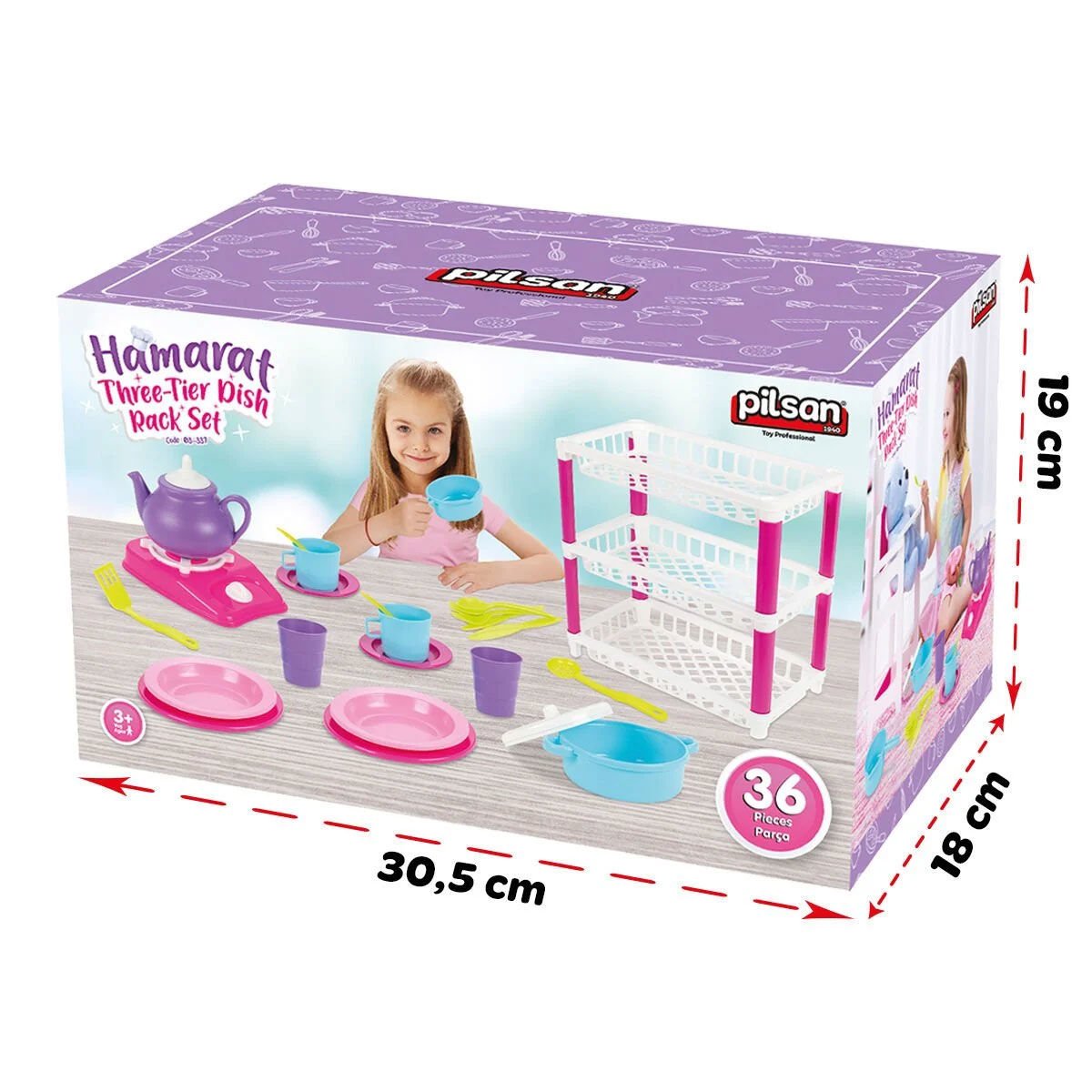 03 337 Pilsan 3 Katlı Hamarat Mutfak Seti