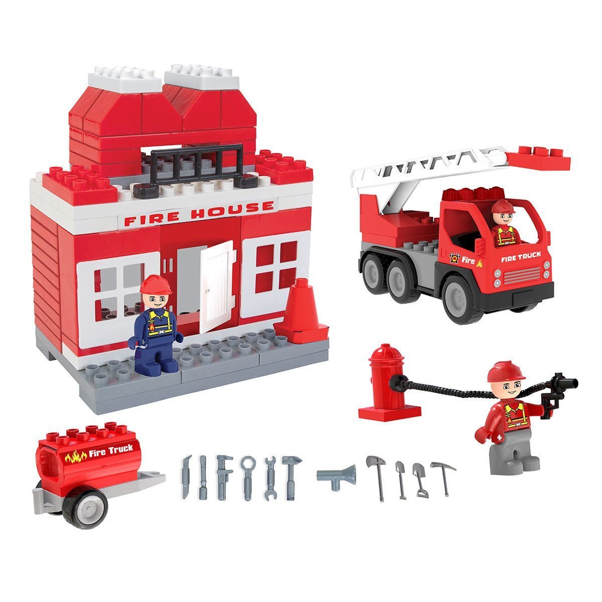 03 610 Double Blocks İtfaiye Seti -Pilsan Oyuncak