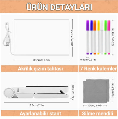 🎨 Sihirli Led Işıklı Çizim Panosu