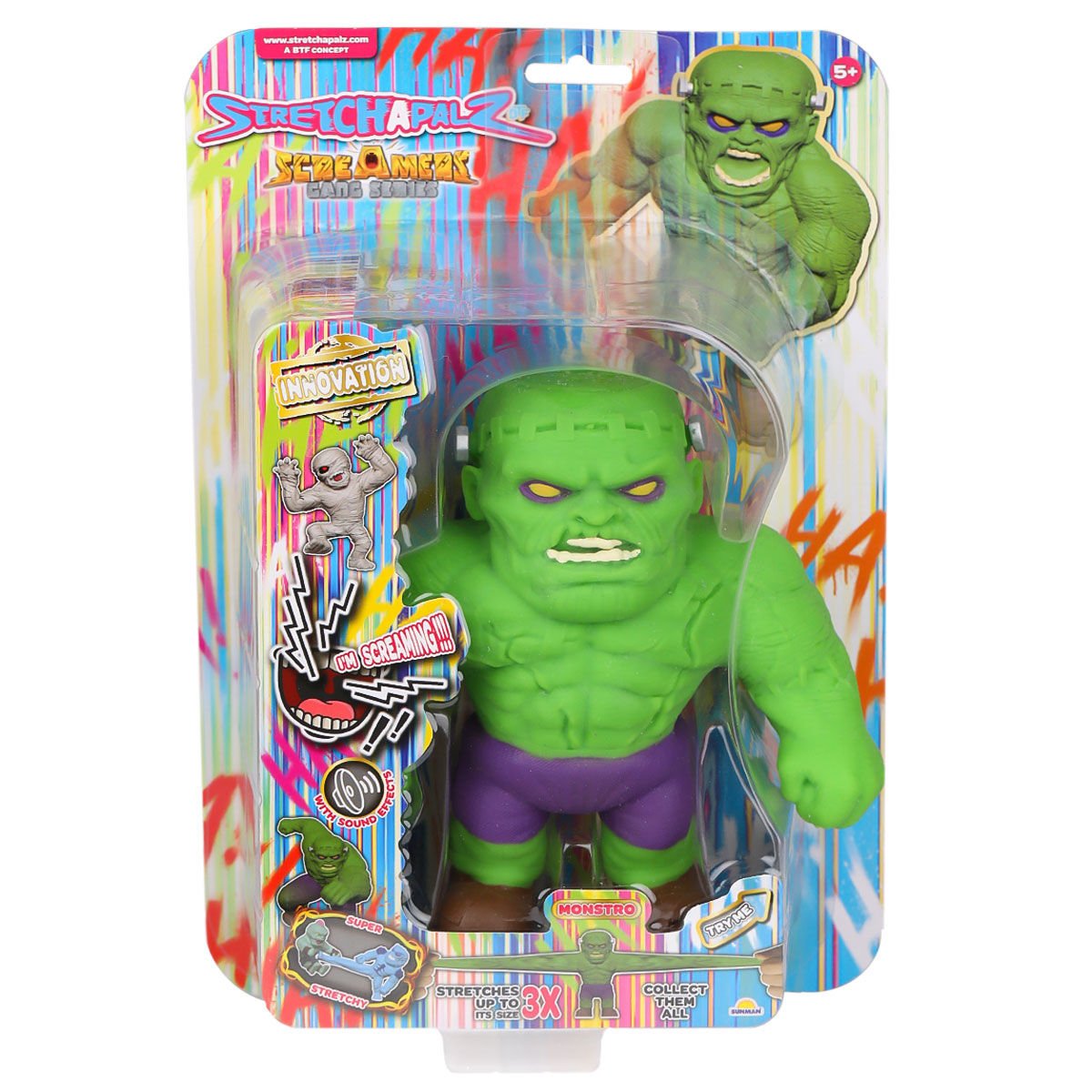 1012358 Sesli Stretchapalz Screamers Gang Seri 16 cm -Sunman