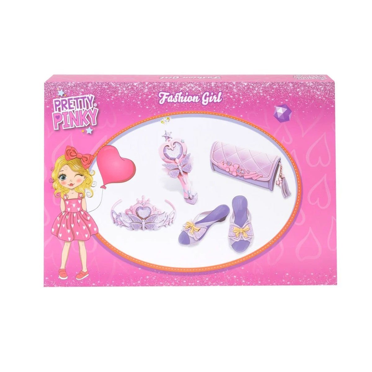 4376 Pretty Pinky Kokoş Terlik Gözlük Tarak Set -Sunman