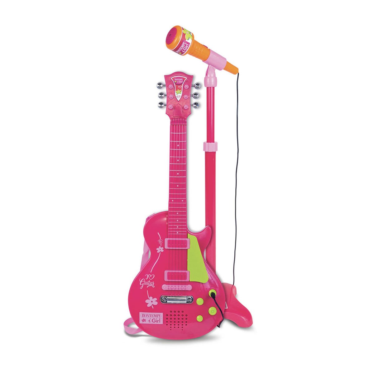 45872 Elektronik Gitar Ayaklı Mikrofon Müzik Seti Pembe -Sunman