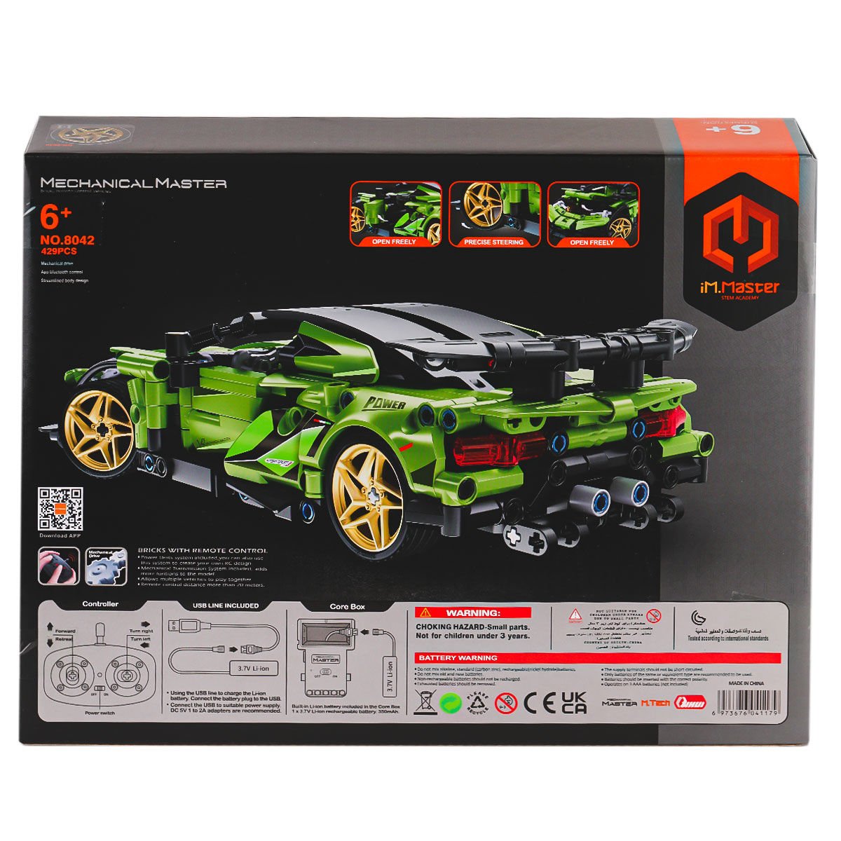 8042 IMM Kumandalı Süper Araba Yeşil 429 Parça -Sunman