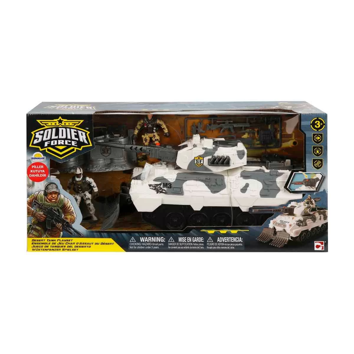 Sesli ve Işıklı Soldier Force Kar Tankı Oyun Seti