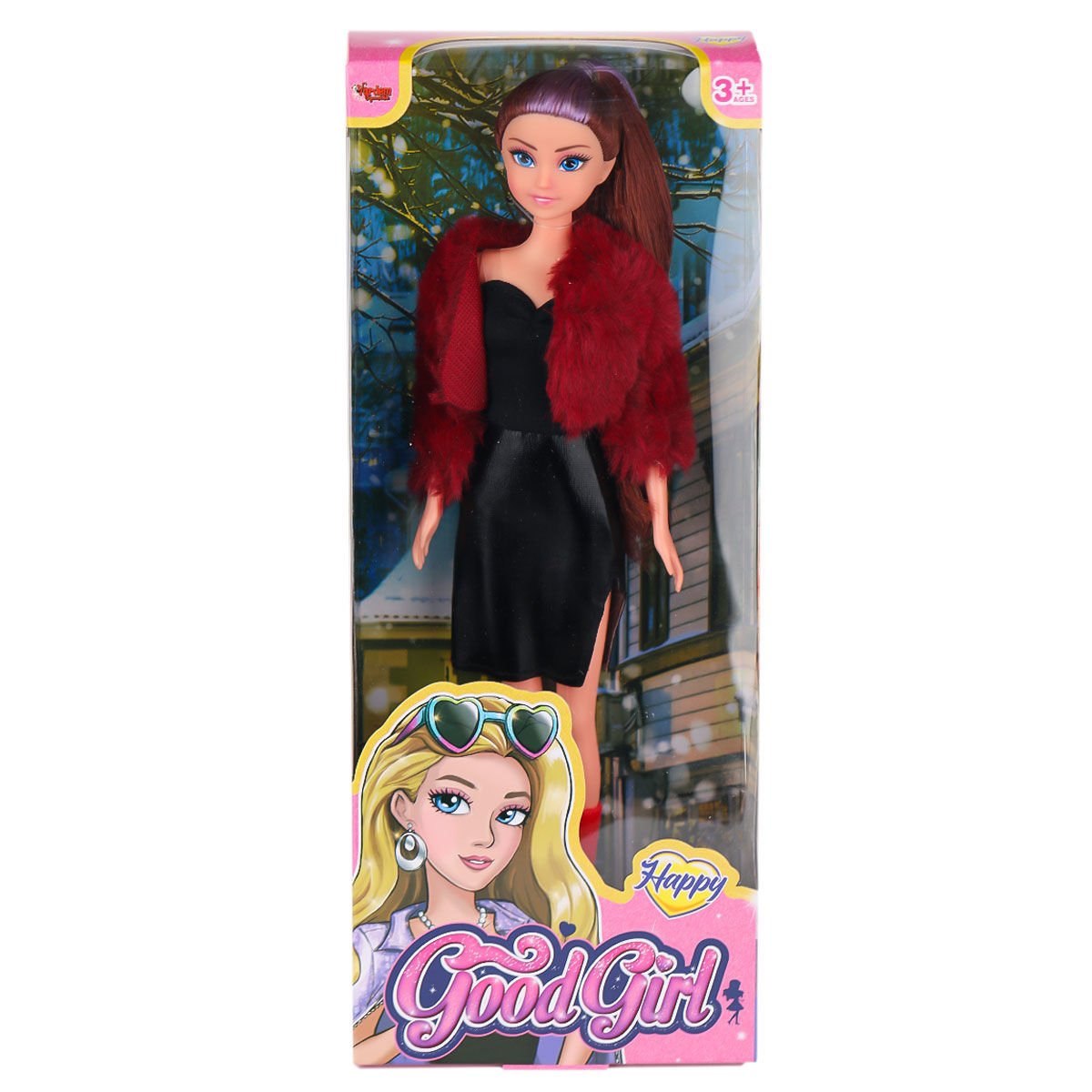 WG-115521 Ceketli Çizmeli Renkli Saçlı Bebek 29 cm -Vardem Oyuncak