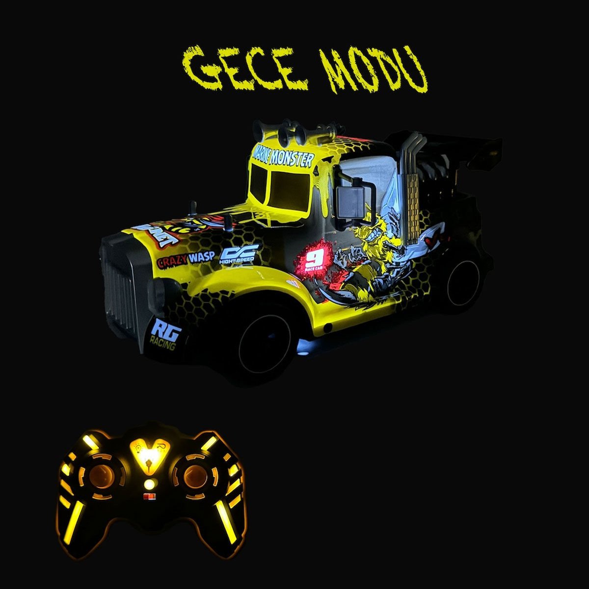 RQ3020 Kumandalı Buhar Çıkartan Çekici Tır Kafası