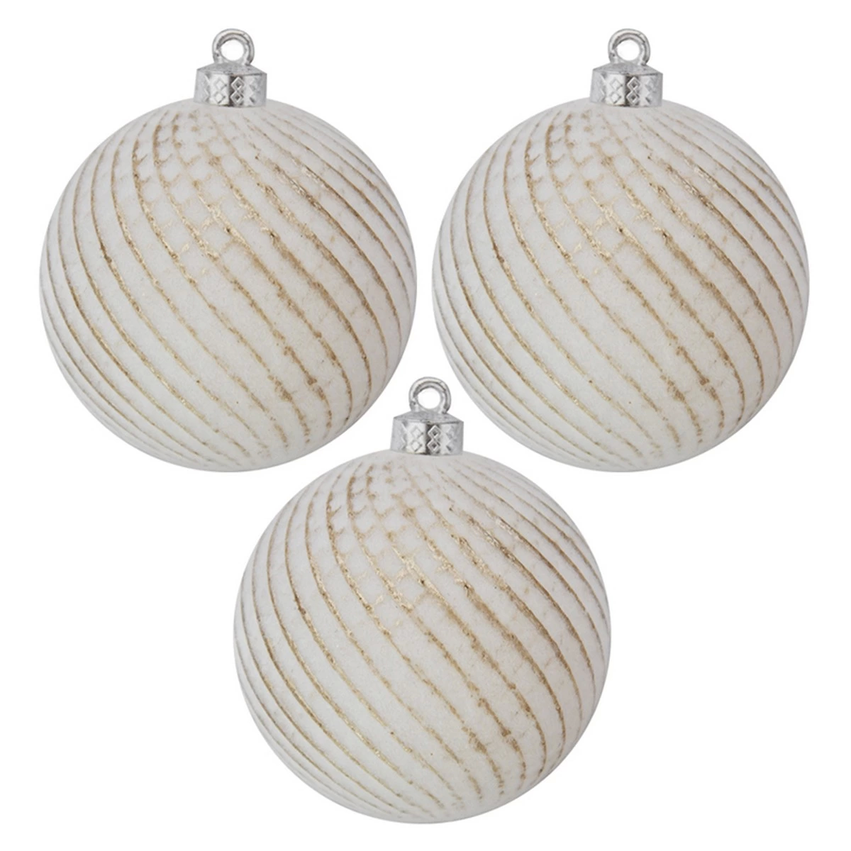 Yılbaşı Ağaç Süsleme Topu 3'lü Pvc Kutu 8 cm