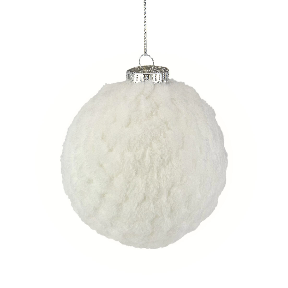 Yılbaşı Ağaç Süsleme Topu Peluş 3'lü Pvc Kutu 8 cm