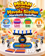 Misan Havada Süzülen Hedef Vurma Oyunu – 4  Tabancalı Sünger Dart Seti