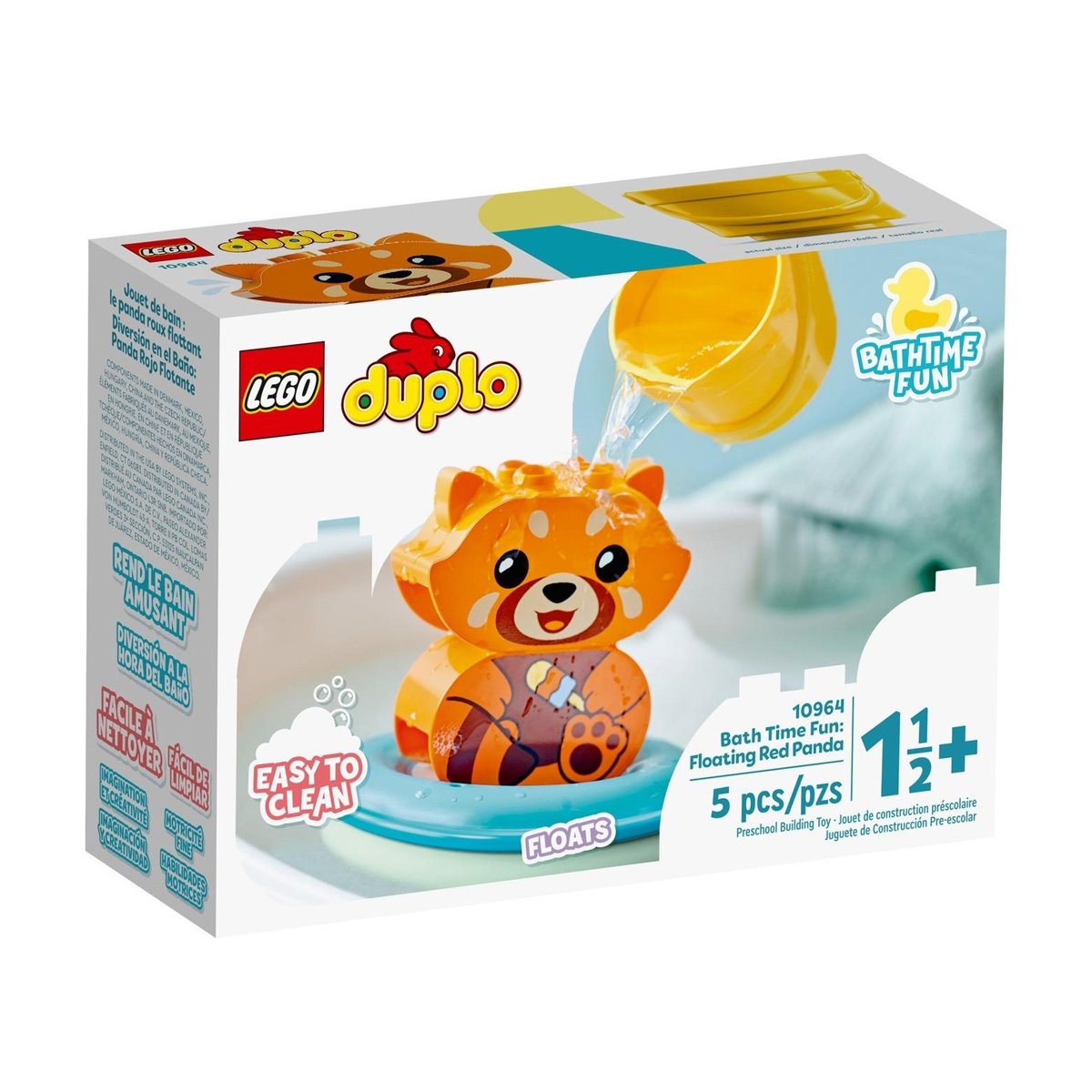 10964 Lego Duplo - Banyo Zamanı Eğlencesi: Yüzen Kırmızı Panda 5 parça +1,5 yaş