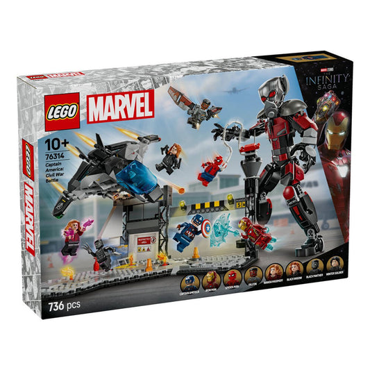 76314 Lego Marvel Kaptan Amerika Kahramanlar 736 parça +10 yaş
