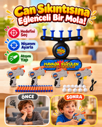 Misan Havada Süzülen Hedef Vurma Oyunu – 4  Tabancalı Sünger Dart Seti