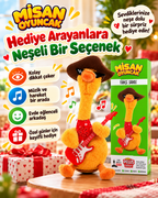 100 Şarkılı Dans Eden Kaktüs Gitarlı Sarı Ördek  – Model ve Dil Seçenekli