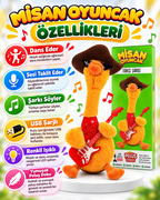 100 Şarkılı Dans Eden Kaktüs Gitarlı Sarı Ördek  – Model ve Dil Seçenekli