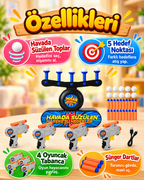 Misan Havada Süzülen Hedef Vurma Oyunu – 4  Tabancalı Sünger Dart Seti