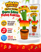 100 Şarkılı Dans Eden Kaktüs Sombrero Şapkalı ve Marakaslı  – Model ve Dil Seçenekli