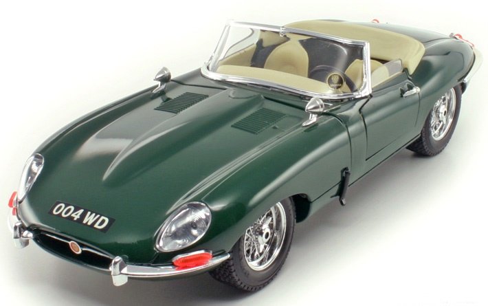 Bburago 1:18 Jaguar E Type Cabriolet 1961 Yeşil Model Araba