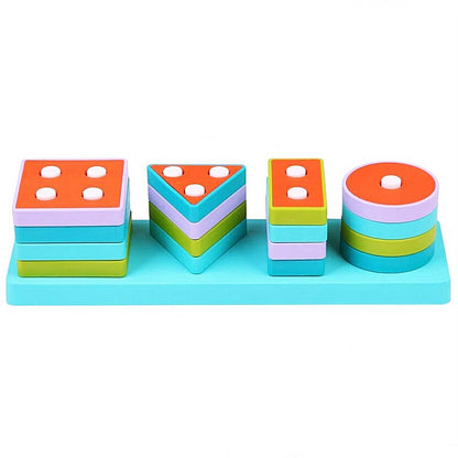 LC Ahşap Geometrik Şekiller Bul-Tak