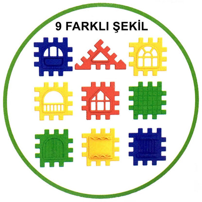 Puzzle City 3D Yapı ve Tasarım Blokları 64 Parça