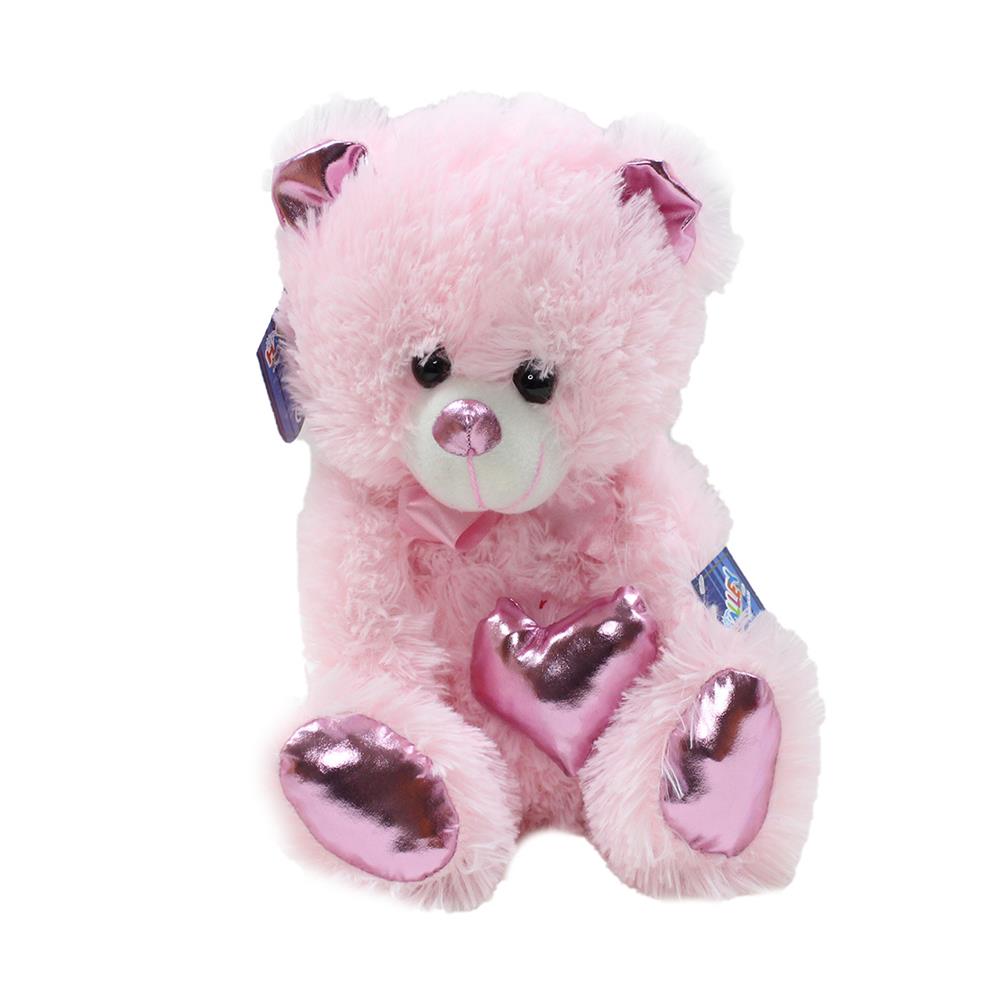 62500 Parlak Kalpli Peluş Ayı 30 cm
