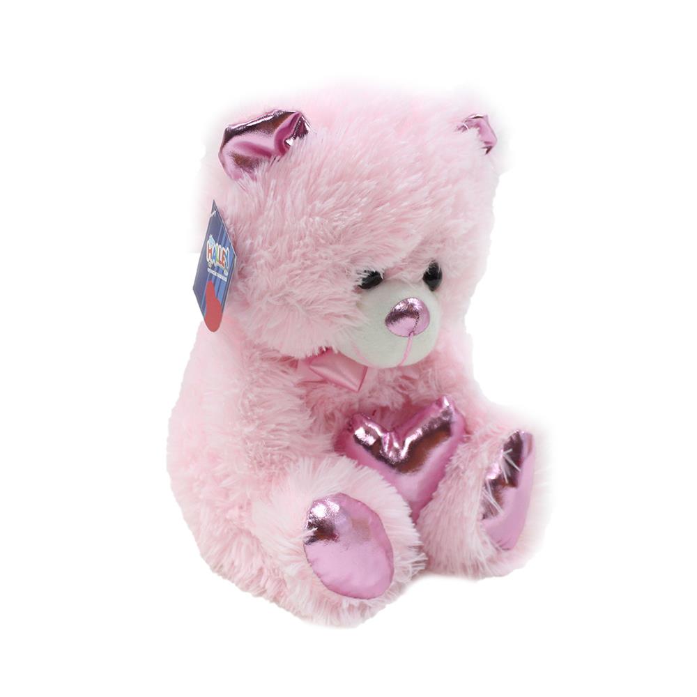62500 Parlak Kalpli Peluş Ayı 30 cm