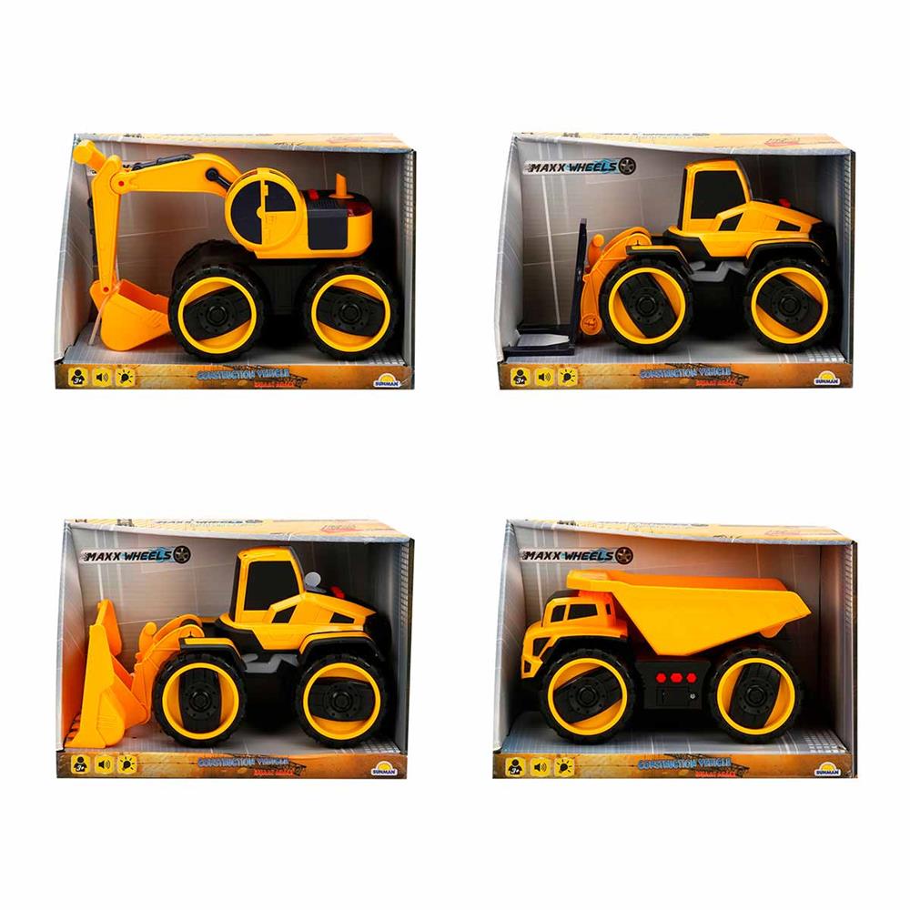 Maxx Wheels Sesli ve Işıklı İnşaat Araçları 22 cm 1 adet