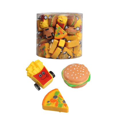 Fast Food Burger Pizza 72 Adet Mini Figür Çek Bırak Araçlar 1 adet fiyatıdır