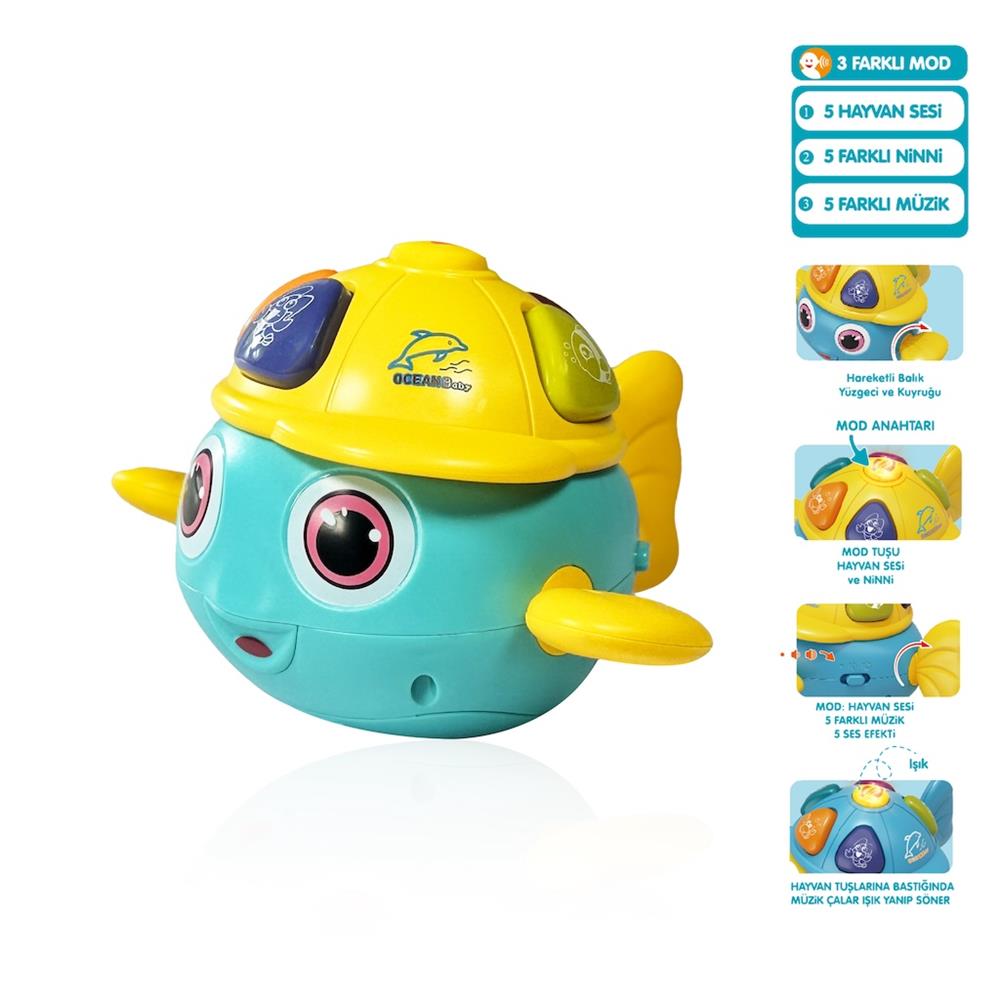 JLG-855-99A IŞIKLI VE MÜZİKLİ BALIK BEBEK -VRD
