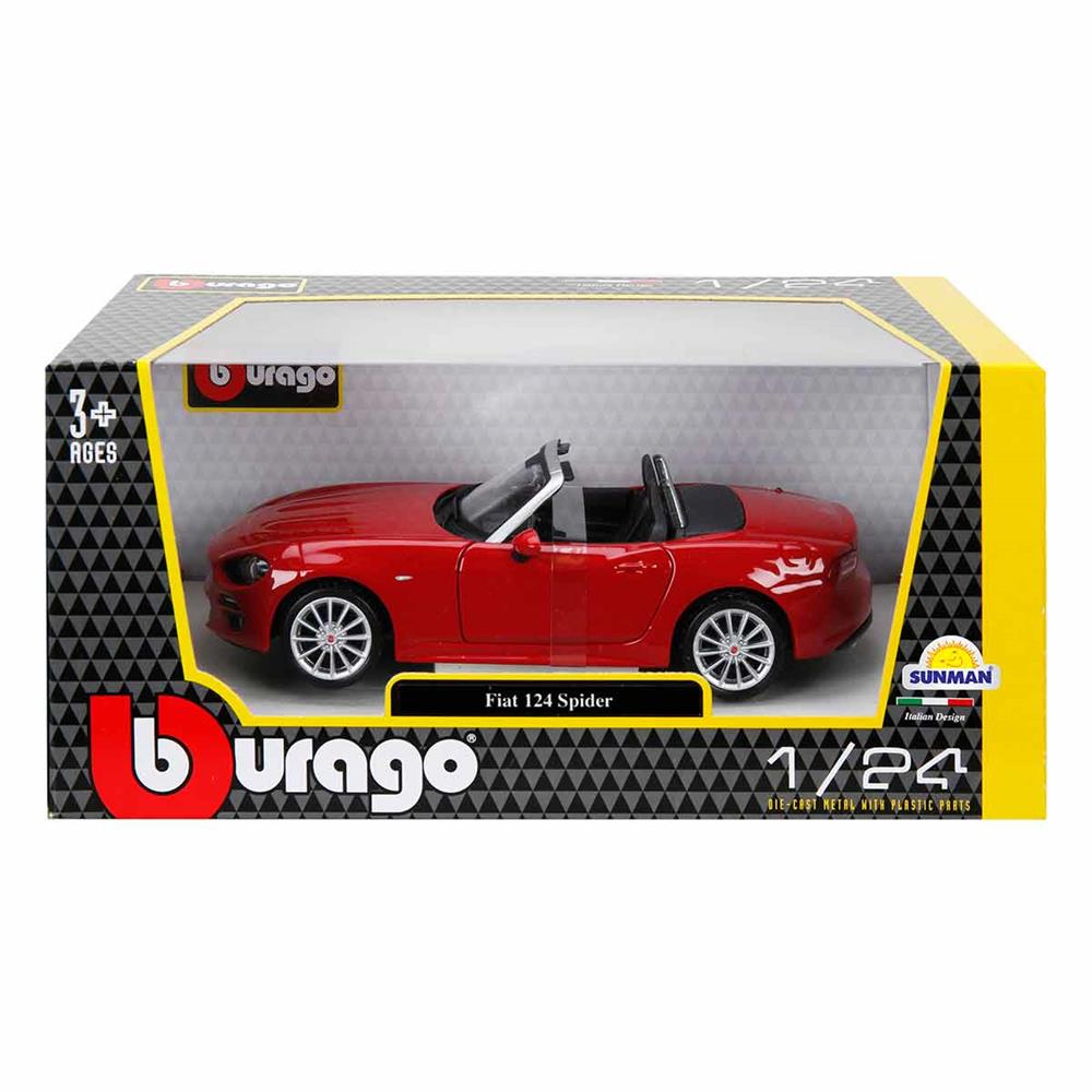 S00021083 BURAGO 1/24 FİAT 124 SPİDER KIRMIZI -SUN