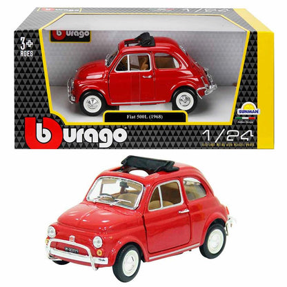 S00022099 BURAGO 1/24 FİAT 500L 1968 KIRMIZI -SUN