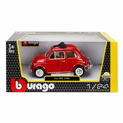 S00022099 BURAGO 1/24 FİAT 500L 1968 KIRMIZI -SUN