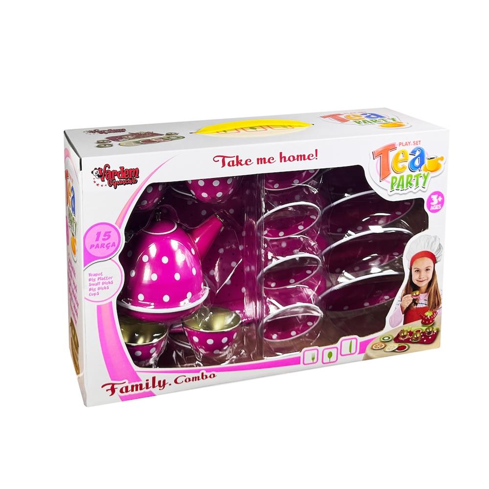 14 PRÇ RENKLİ PUANTİYELİ METAL TENCERE