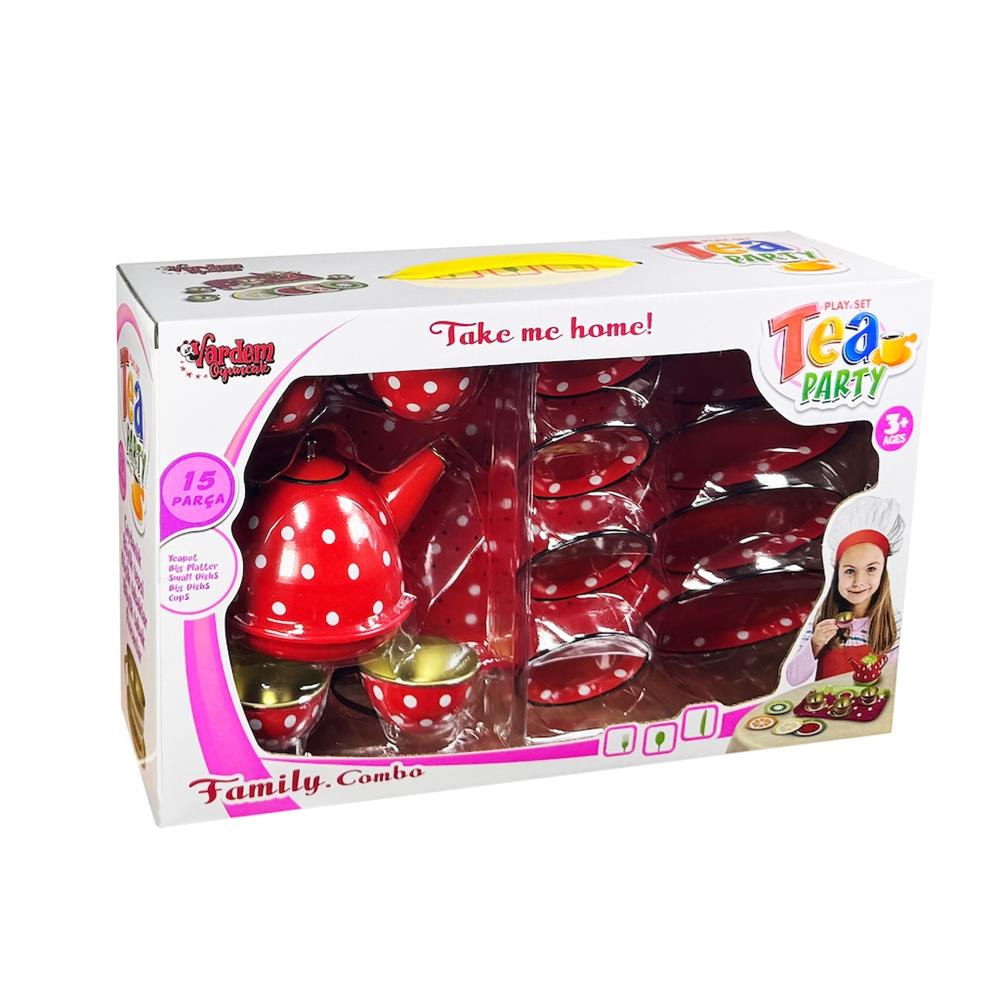 14 PRÇ RENKLİ PUANTİYELİ METAL TENCERE