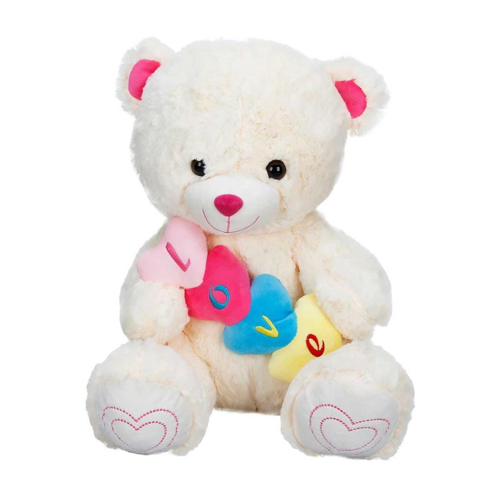 S00001526 PELUŞ AYI OTURAN 4 KALPLİ 48CM -SUN